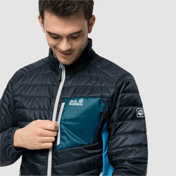 Coupon ✨ Randonnee Pedestre Homme Jack Wolfskin Doudoune Jack Wolfskin Routeburn BLEU 🔥 3