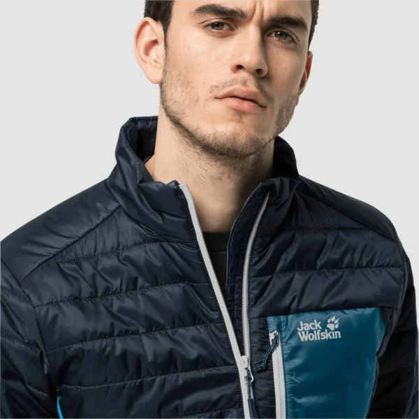 Coupon ✨ Randonnee Pedestre Homme Jack Wolfskin Doudoune Jack Wolfskin Routeburn BLEU 🔥 1