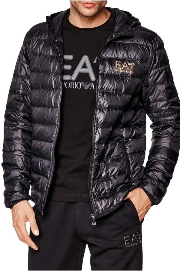 Meilleure affaire ❤️ Loisirs Homme Ea7 Doudoune Light À Capuche 8npb02 – Emporio Armani – Homme NOIR 🎁 1