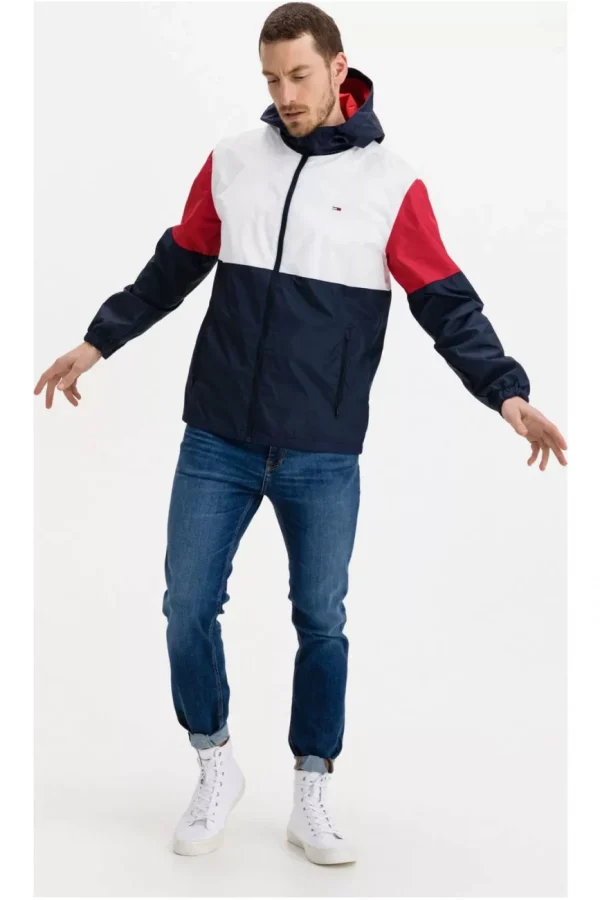 Remise 🛒 Loisirs Homme Tommy Hilfiger Coupe Vent En Nylon Recyclé – Tommy 👖 Jeans – Homme BLANC 🤩 4