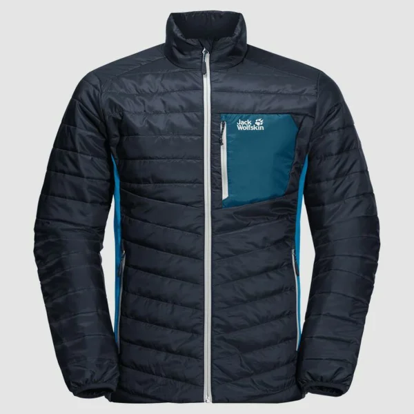 Coupon ✨ Randonnee Pedestre Homme Jack Wolfskin Doudoune Jack Wolfskin Routeburn BLEU 🔥 5