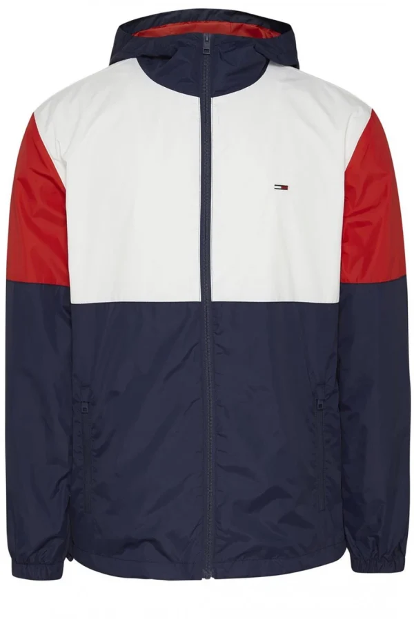 Remise 🛒 Loisirs Homme Tommy Hilfiger Coupe Vent En Nylon Recyclé – Tommy 👖 Jeans – Homme BLANC 🤩 1