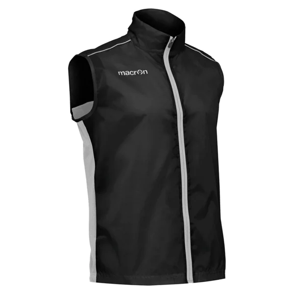 Tout neuf 🥰 Course A Pied Homme Macron Veste Coupe-vent Sans Manche Macron Fred NOIR ⌛ 1