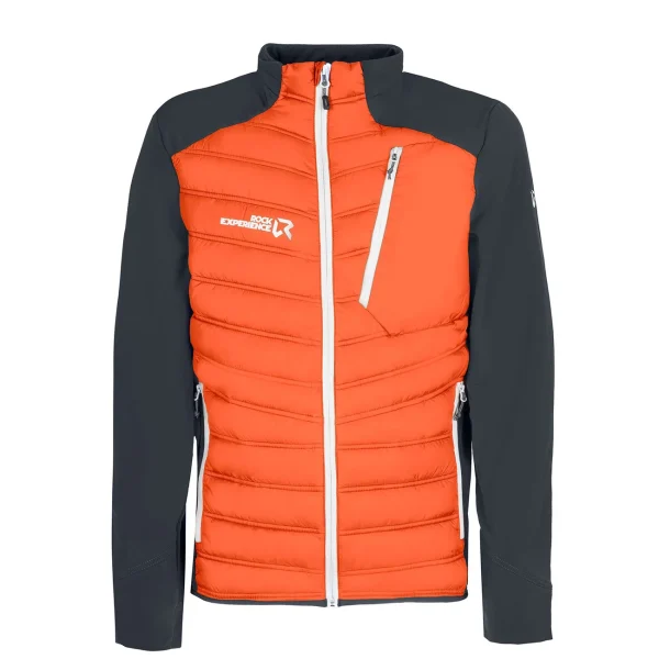 Meilleure vente ⌛ Randonnee Pedestre Homme Rock Veste Hybride Rock Experience Parker ORANGE 🌟 3