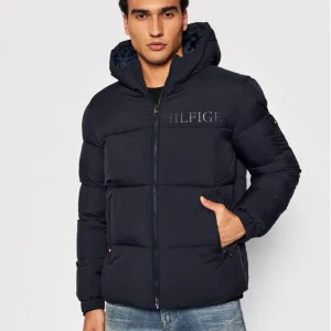 Budget ⌛ Loisirs Homme Tommy Hilfiger Doudoune À Logo Thermofixé – Tommy Hilfiger – Homme BLEU 😉 9
